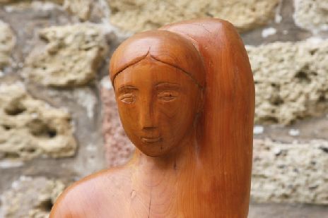sculptures en plomb, bois, ciment et terrecuite